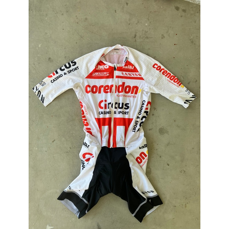 Corendon Circus | Kalas Short Sleeve Road Suit | White | S | Rider-Issued Pro Team Kit