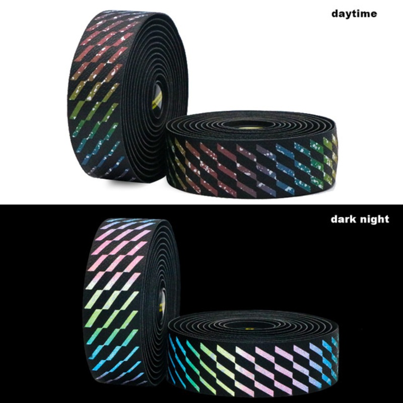 Reflective Cycling Anti Slip Road Bike Handlebar Tape Outdoor Cycling PU+EVA Colorful Bar Strap