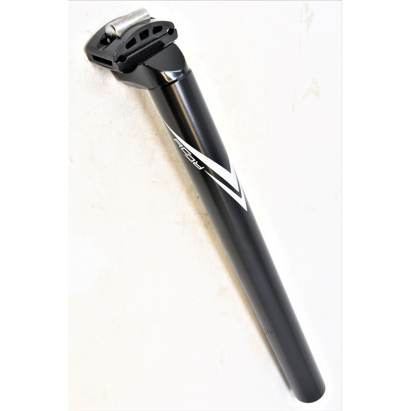 31.6mm SEAT POST MICRO ADJUST LIGHTWEIGHT ALLOY BLACK SADDLE PIN 350mm