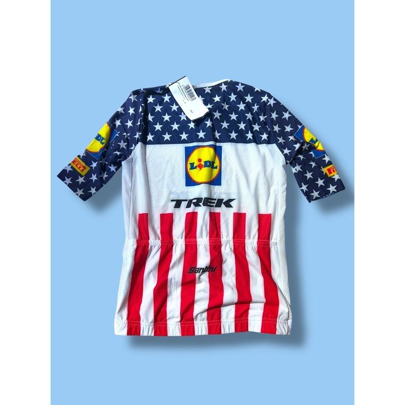 Summer Aero Jersey USA Short Sleeve | Santini |  Lidl Trek| Pro Cycling Kit