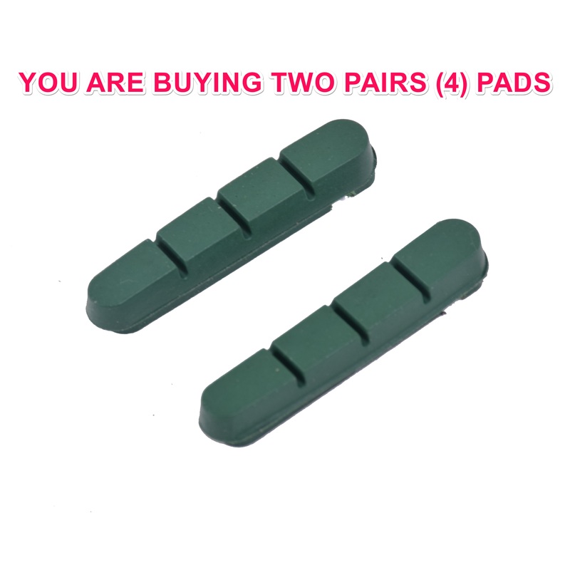 2 X Pairs Raleigh Bike Brake Pad Cartridges 52mm Road Bike Ceramic Rims Suitable For Shimano Tektro Etc