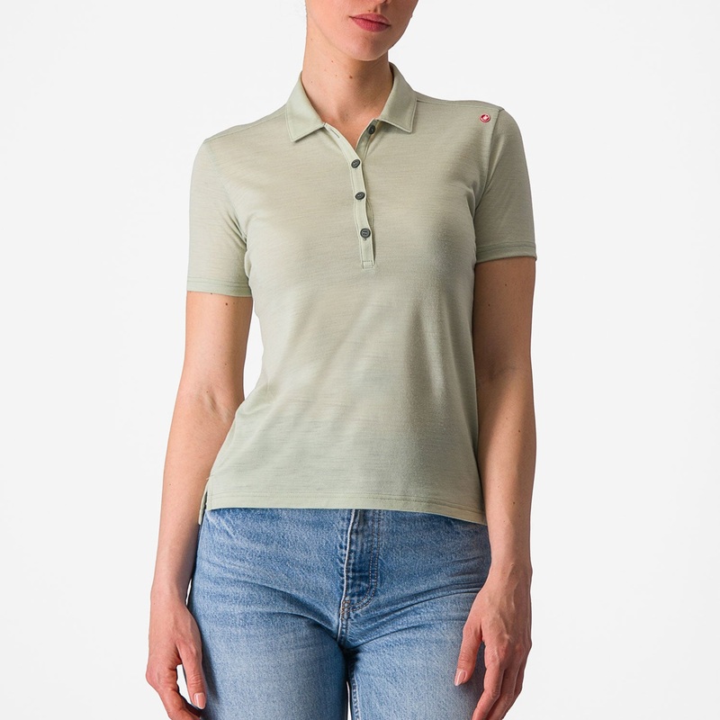 Polo donna Castelli Merino – Verde