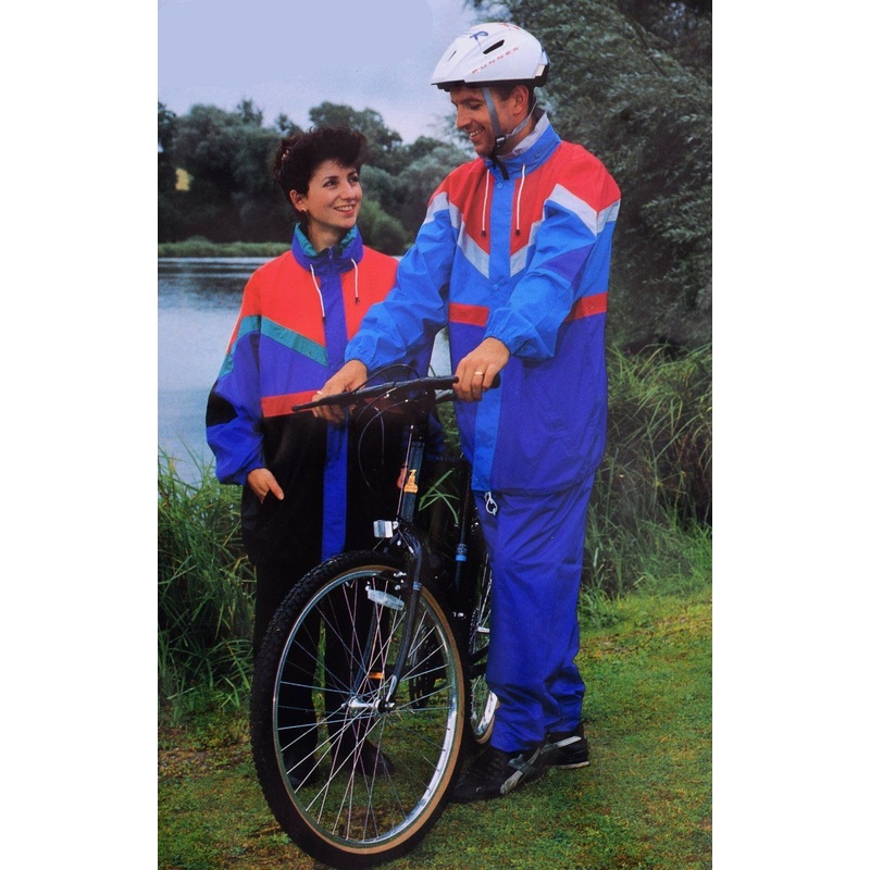 RETRO FREEWAY WATERPROOF LIGHTWEIGHT ADULT CYCLING PVC JACKET & TROUSERS 50% OFF