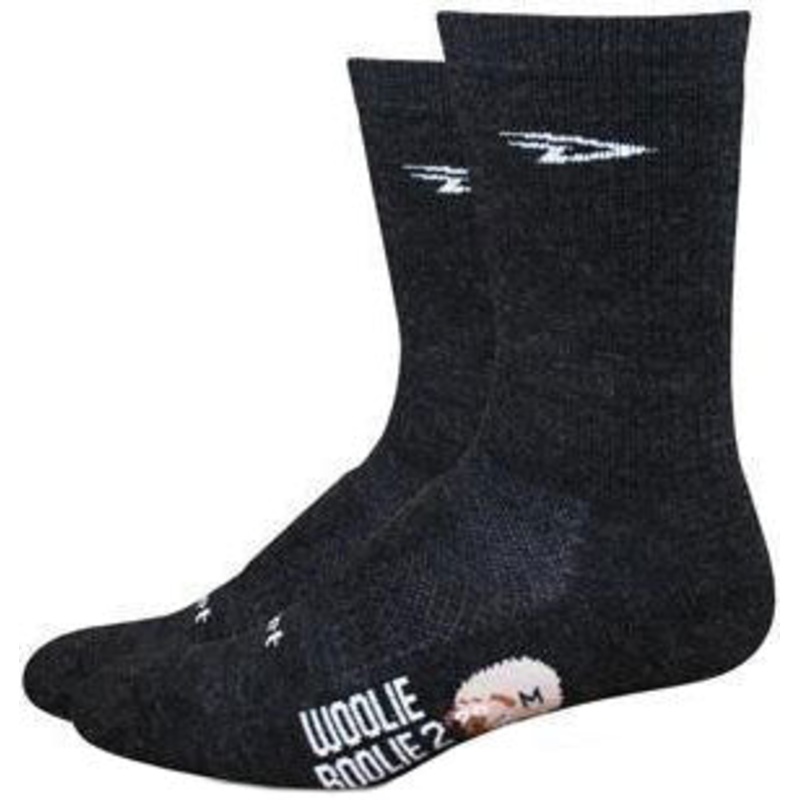 DeFeet Woolie Boolie 6 D-Logo Socks 9.5-11.5 Charcoal