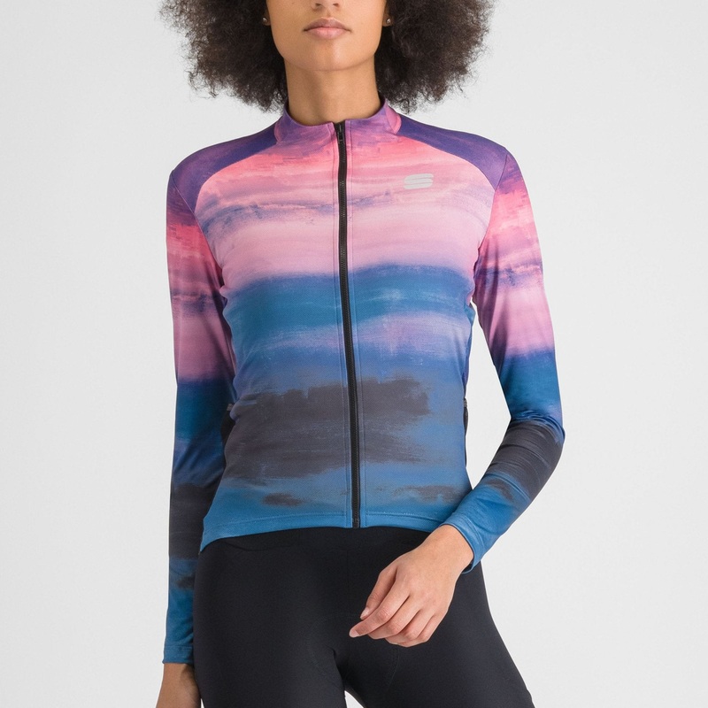 Maglia maniche lunghe donna Sportful Flow Supergiara – Blu rosa