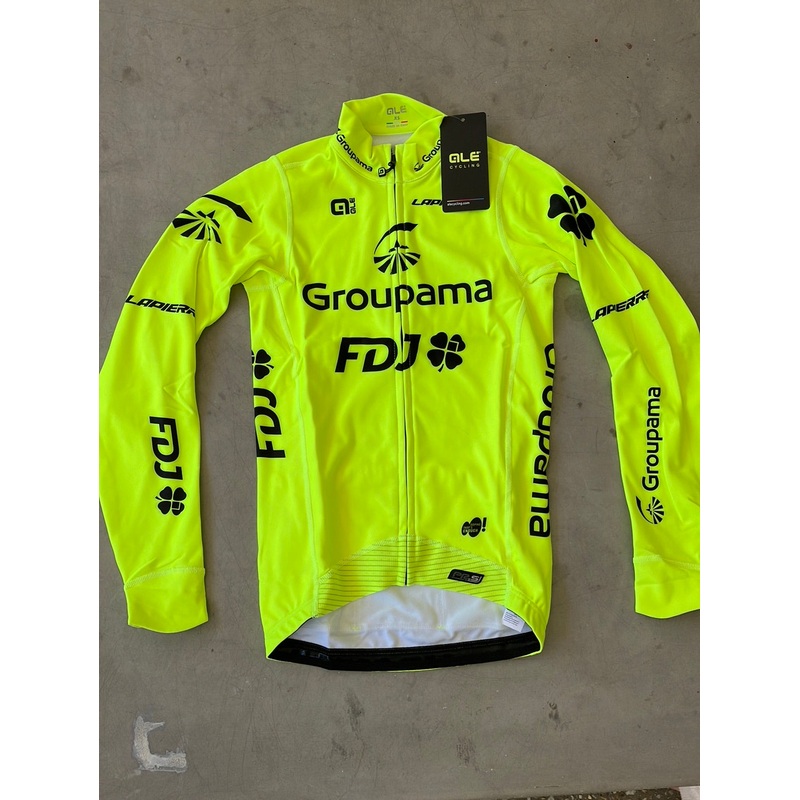 Long Sleeve Thermal Jacket / Jersey | Ale | Yellow | Groupama Franaise des Jeux | Pro Cycling Kit