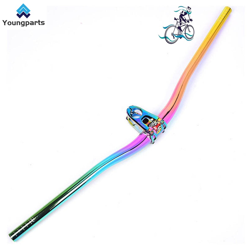 Youngparts Factory Custom Titanium Alloy Bicycle Swallow-Shaped Handlebar Road MTB Bike Riser Bar Cycle Handle Bar Bicycle Handlebar