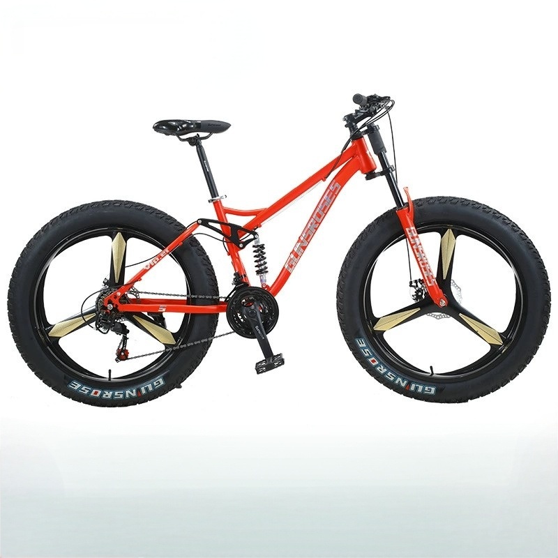 24/26” Adult Fat Bike Beach Cruiser Cycling Full Suspension Fat Bikes