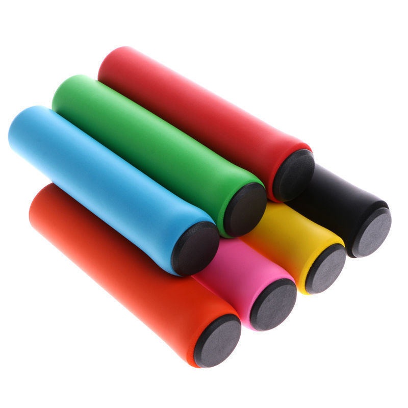 Silicone Foam MTB Grips with Durable Caps Bicycle Handlebar Grips Shockproof Non-Slip Bl16743