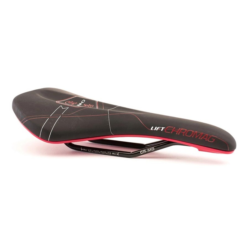 Chromag Lift Saddle Synth Top CrMo Rails – Black/Red