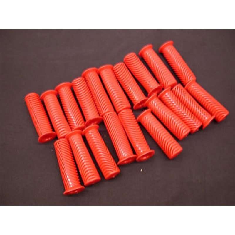 WHOLESALE JOB LOT 10 PAIR RED HANDLEBAR GRIPS PLASTIC