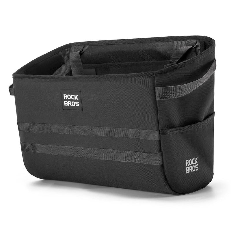 Rockbros 16L Waterproof Front Bag  Handlebar Storage Basket for Brompton Folding Bike, Commuting & Cycling (Black)