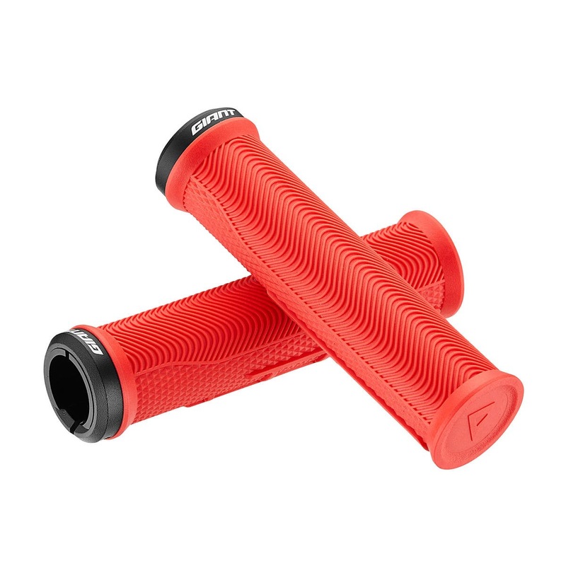 Giant Tactal Pro Single Lock-On Grips (Red) (132mm) (Pair)