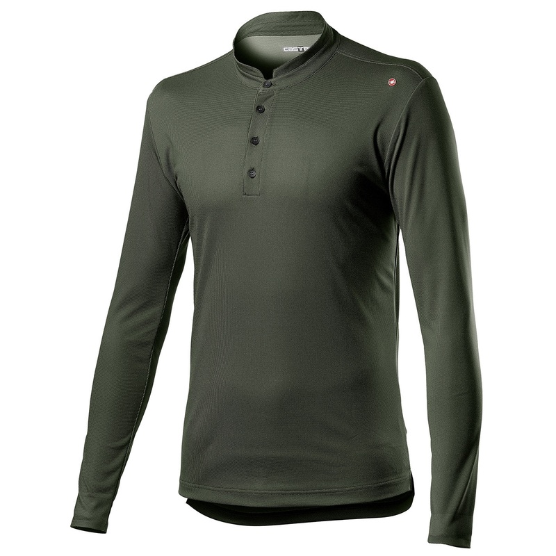 Maglia maniche lunghe Castelli Tech Henley – Verde