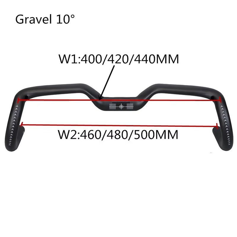 10 Degree Road Bike 31.8mm Handlebar T800 Carbon Fiber Bike Parts Carbon Road Bicycle Parts Integrated Handlebar