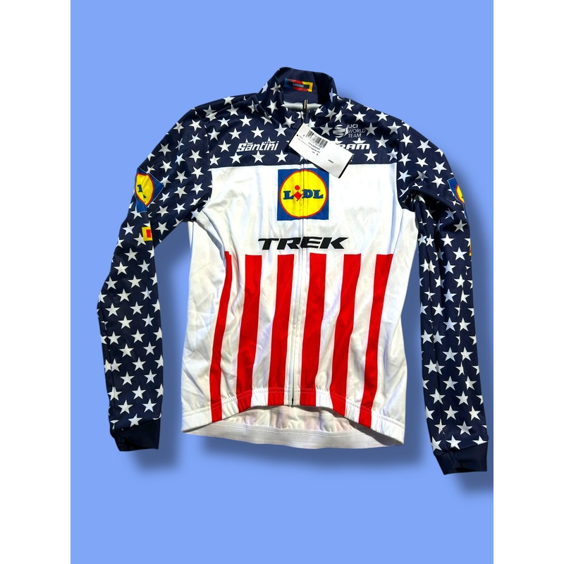 Thermal Long Sleeve Jersey Winter USA Champion | Santini | Lidl Trek | Pro Cycling Kit