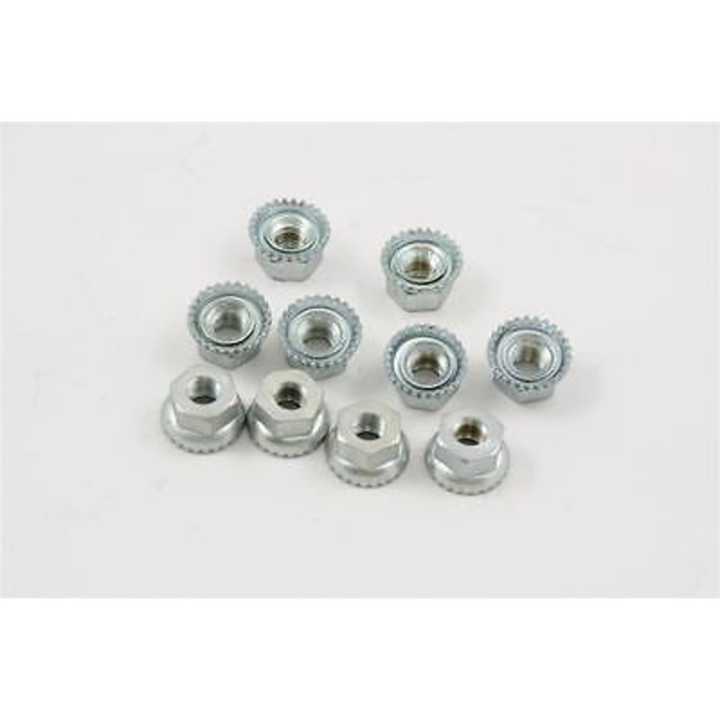 10 x 5-16 FRONT WHEEL TRACK NUTS WITH INTEGRATED WASHER 70’s,80’s RACER BIKE