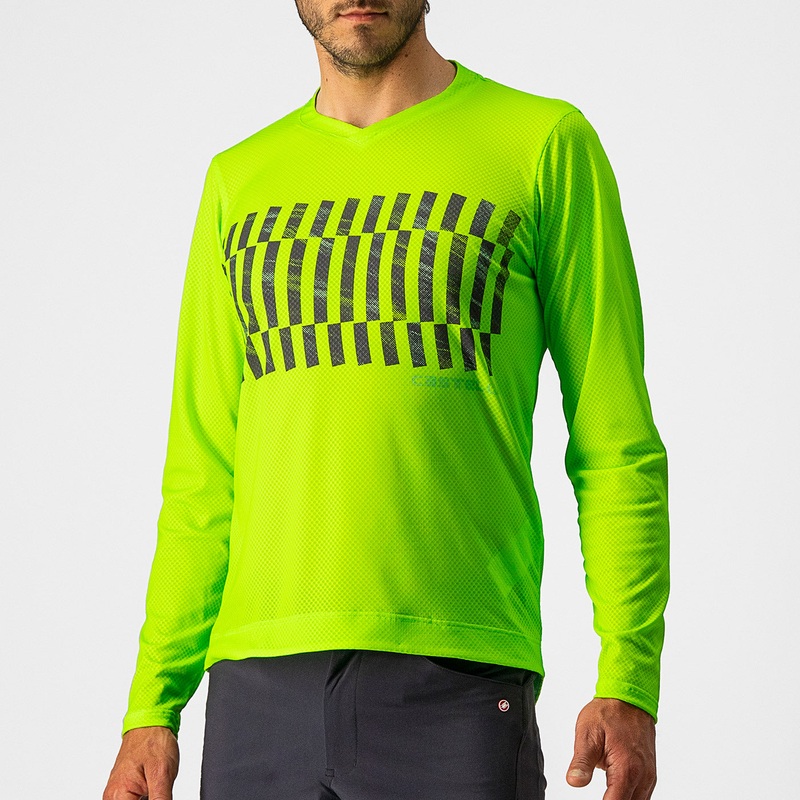 Maglia maniche lunghe Castelli Trail Tech Tee – Verde