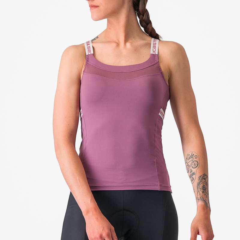 Top donna Castelli Bavette – Viola bianco