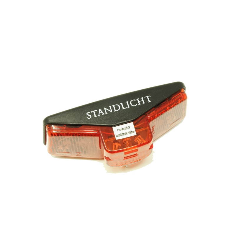 REAR PANNIER LUGGAGE CARRIER RACK DYNAMO 3 LED LIGHT WITH STANDLIGHT