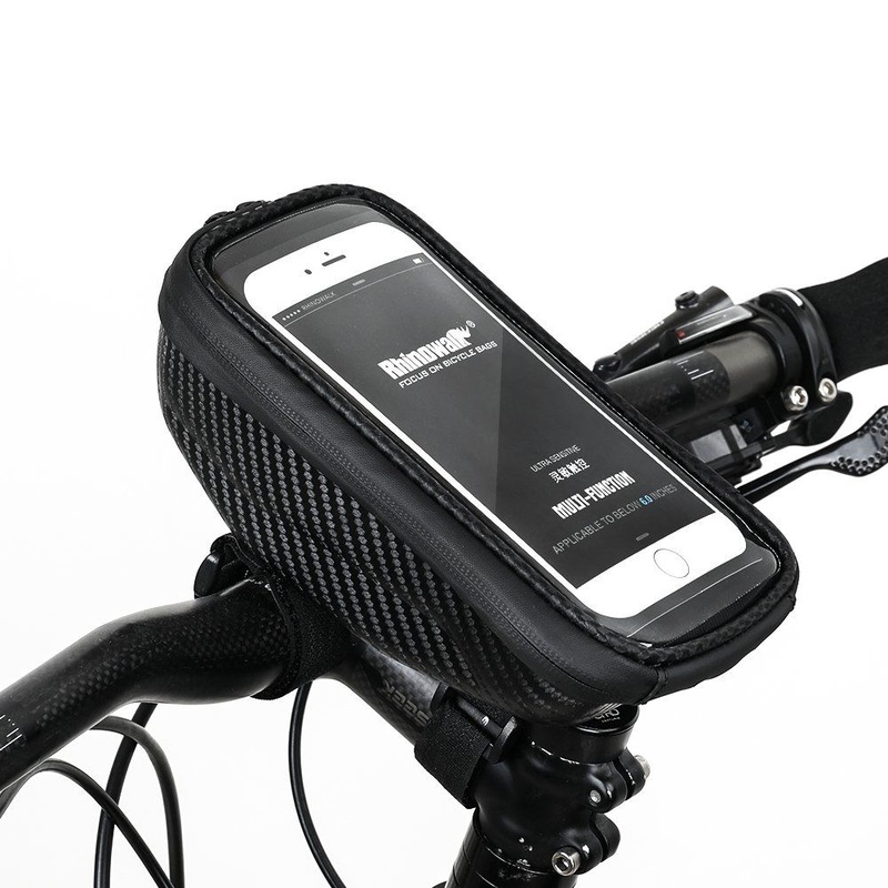 Rhinowalk Waterproof Top Tube Frame Bag Bicycle Handlebar Bag with Touch Screen
