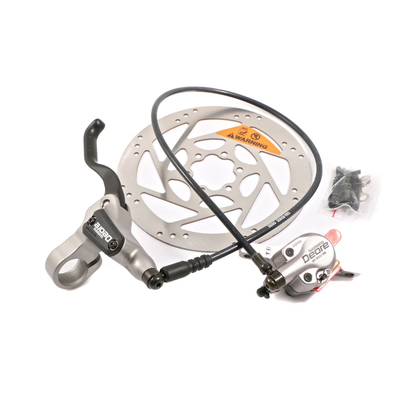 SET SHIMANO DEORE HYDRAULIC FRONT DISC BRAKEMADE FOR LEFT HAND DRIVE M555+ RT60