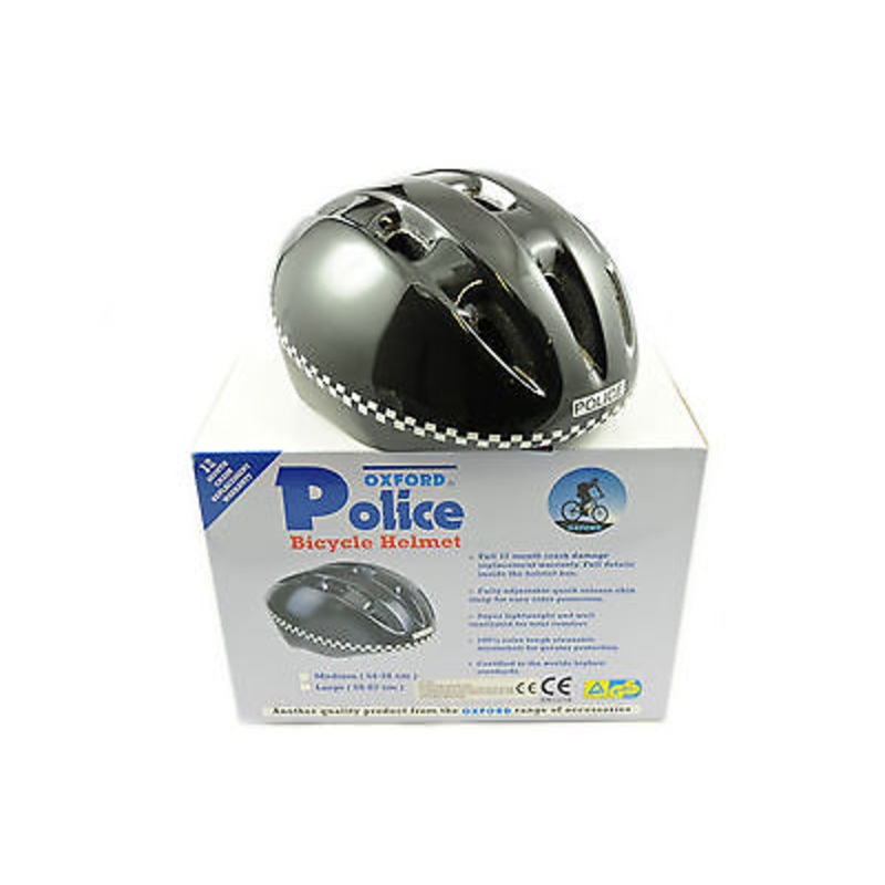 ‘POLICE’BIKE HELMET 54-58cm MED CYCLING HELMET REDUCED PRICE BARGAIN LTD STOCK