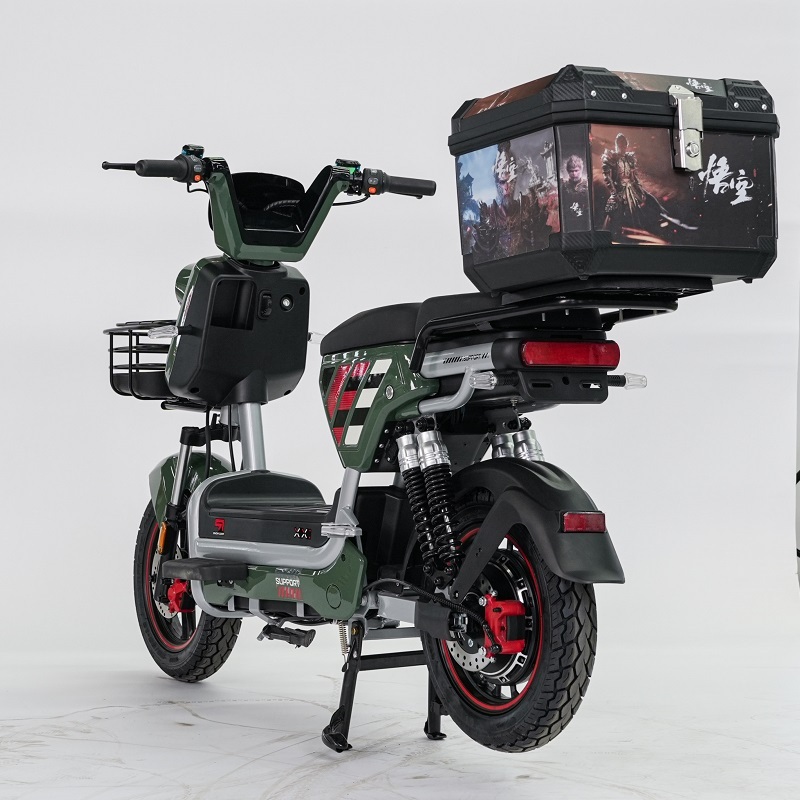 Wholesale Long Range 100km Powerful 72V60V Dining Motorcycle Two Big Cargo Electric Food Delivery Bike Ebike