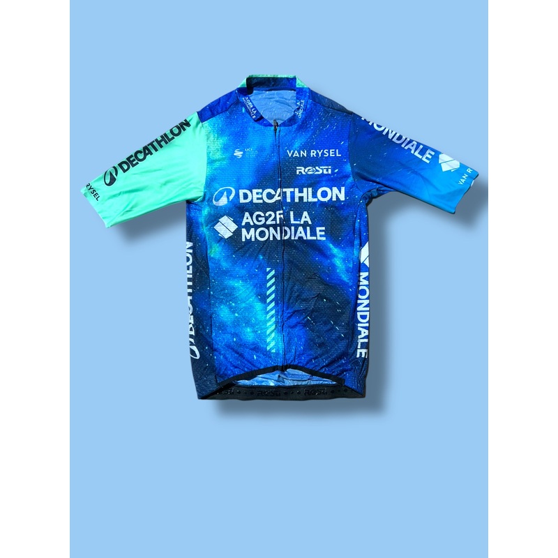 Aero Jersey Summer Lightweight Short Sleeve Racing Maillot  Ete  | Decathlon AG2R La Mondiale  | Rosti | Pro Cycling Kit