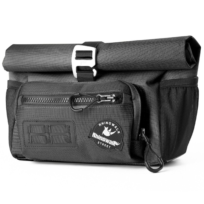 Rhinowalk Bct0201 Waterproof Bike Handlebar Bag, 4L Quick Release Front Tube Basket Bag – Black