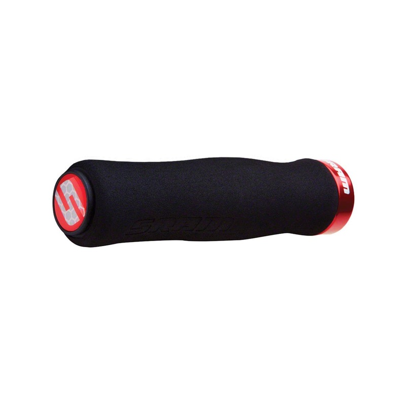 SRAM Foam Contour Locking Grips (Black/Red) (129mm)