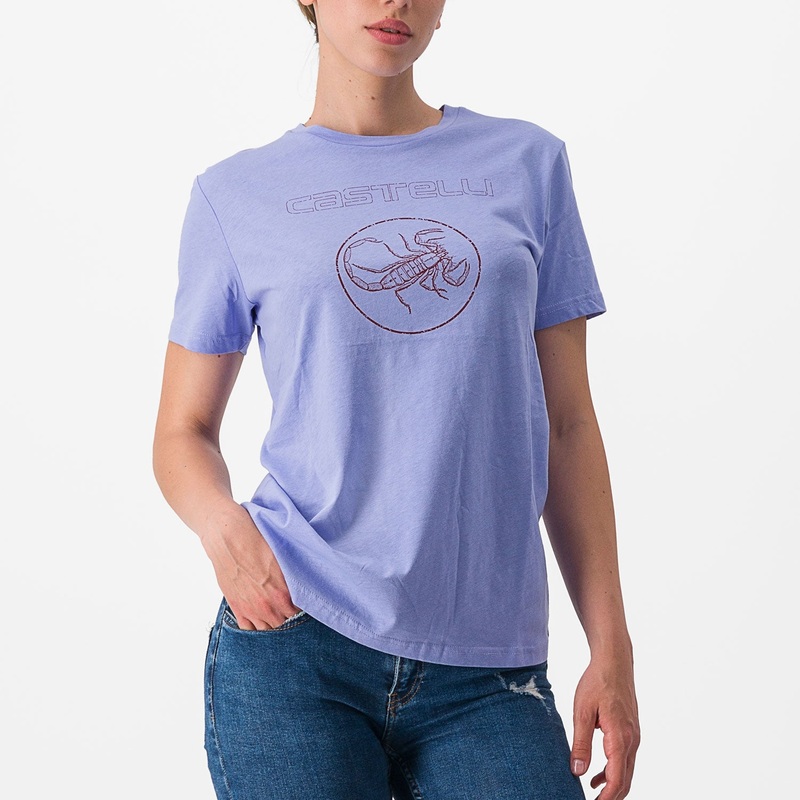 T-Shirt donna Castelli Pedalare – Viola