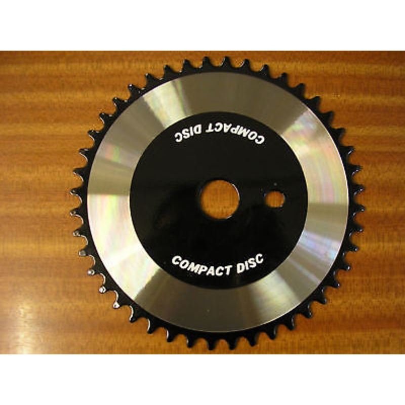 44 TEETH BMX STEEL CHAINRING CD TORQUE CONVERTER TYPE ONE PIECE CRANK BLACK