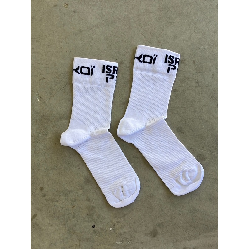 Cycling Socks Race | Ekoi | White | Israel Premier Tech IPT | Pro Cycling Kit
