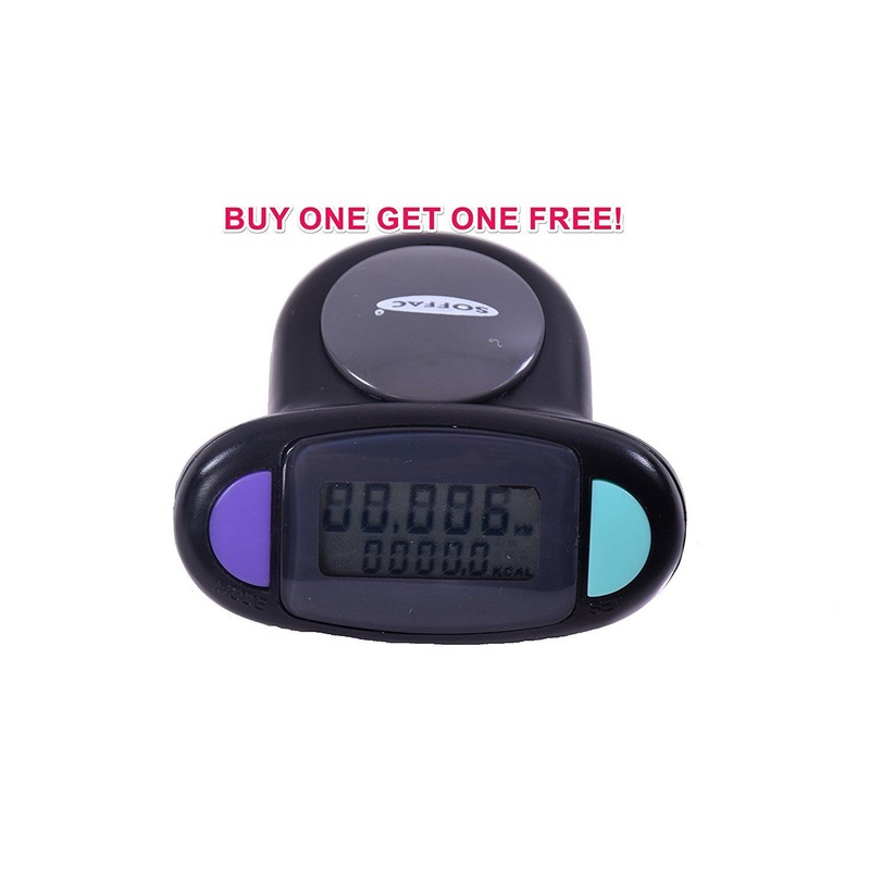 SOFFAC WALKING, RUNNING, JOGGING DIGITAL DISTANCE CLIP ON PEDOMETER BOGOF