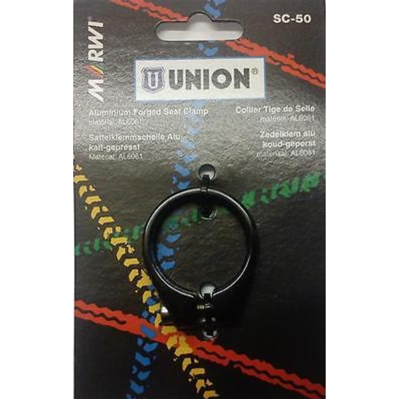 UNION ALUMINIUM 6061 FORGED SEAT CLAMP 31.8MM BLACK ALLOY BRAND NEW SC-50
