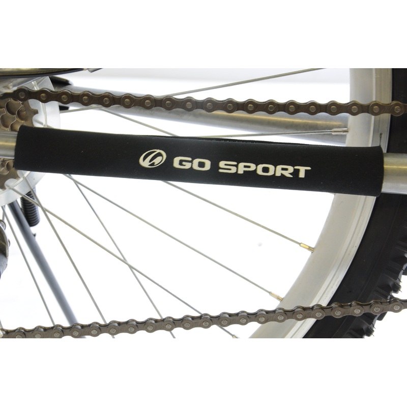 ‘GO SPORT’ BIKE VELCRO MTB- ANY BIKE CHAINSTAY PROTECTOR 230mm BLACK STRECHFOAM