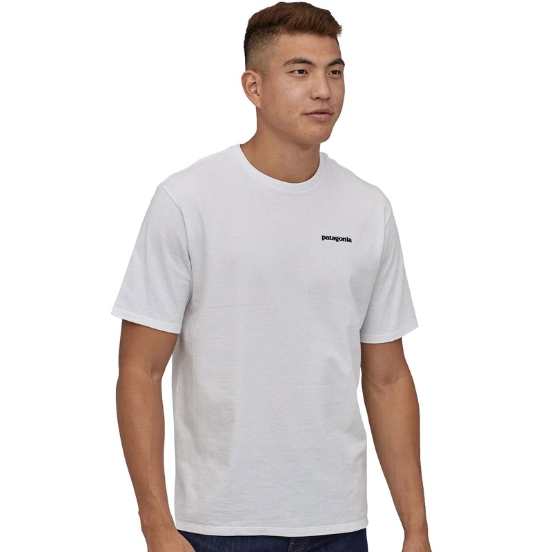 T-Shirt Patagonia P-6 Logo Responsibili – Bianco