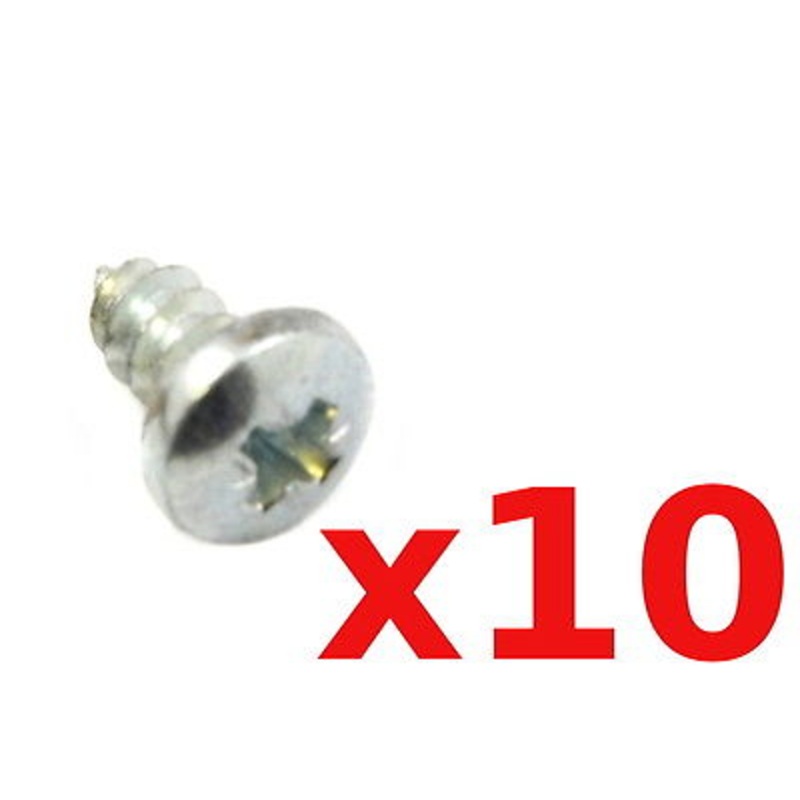 10x BIKE MUDGUARD FIXING SCREWS  M4-5 x 10mm PHILLIPS DOMED HEAD