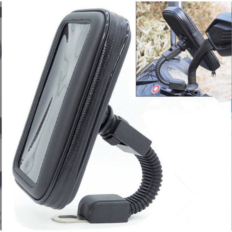 360 Rotation Bike Phone Holder Bike Phone Mount Bag, Waterproof Motorcycle Bike Phone Holder for 6.5inch Touchscreen