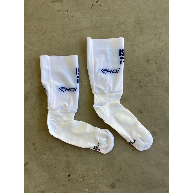 Cycling Aero Socks Race | Ekoi | White | Israel Premier Tech IPT | Pro Cycling Kit