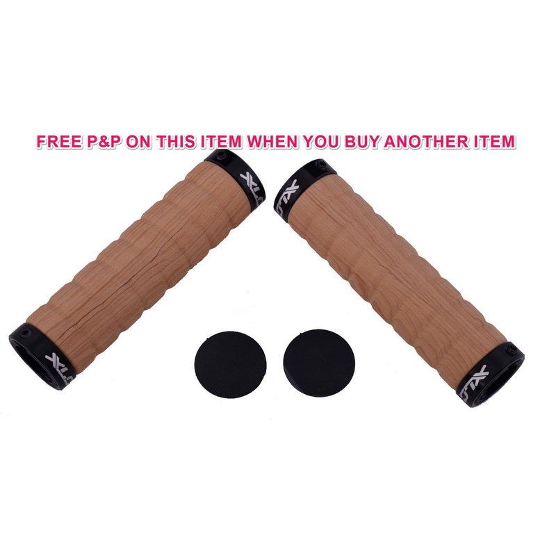 XLC WOODY LOOK REALLY COMFY FOAM DOUBLE LOCK-ON COMFORT BIKE HANDLEBAR GRIPS