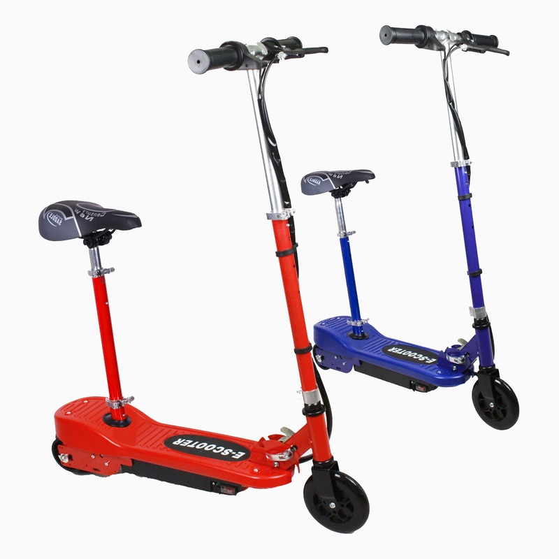 Two Wheel Adjustable Seat Kick E-Scooter 24V 120W Battery Ride on Bike Kids Electric Scooter
