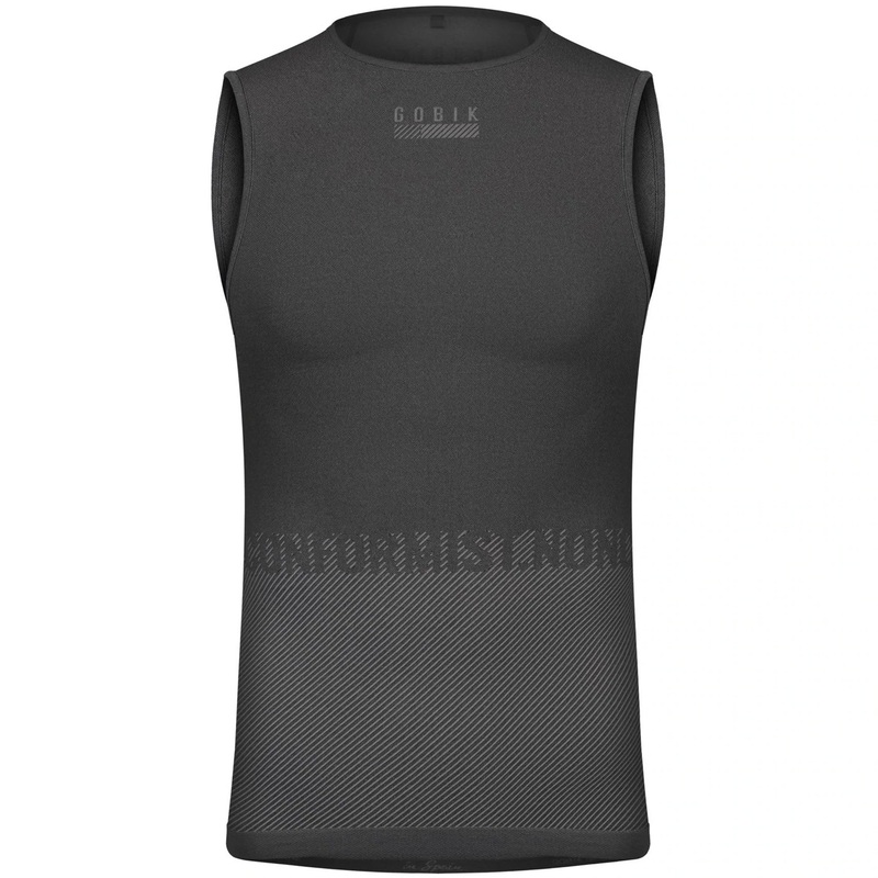 Maglia intima senza maniche Gobik Limber Skin Basalt – Nero