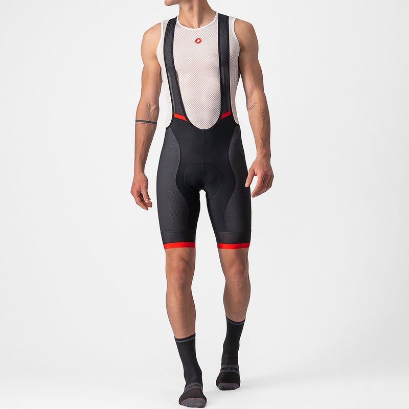 Salopette Castelli Competizione Kit – Nero rosso