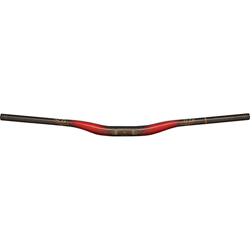 TRUVATIV Descendant Troy Lee Design Carbon Riserbar (Starburst Orange/Black) (31.8mm) (20mm Rise) (750mm) (5/9 Sweep)