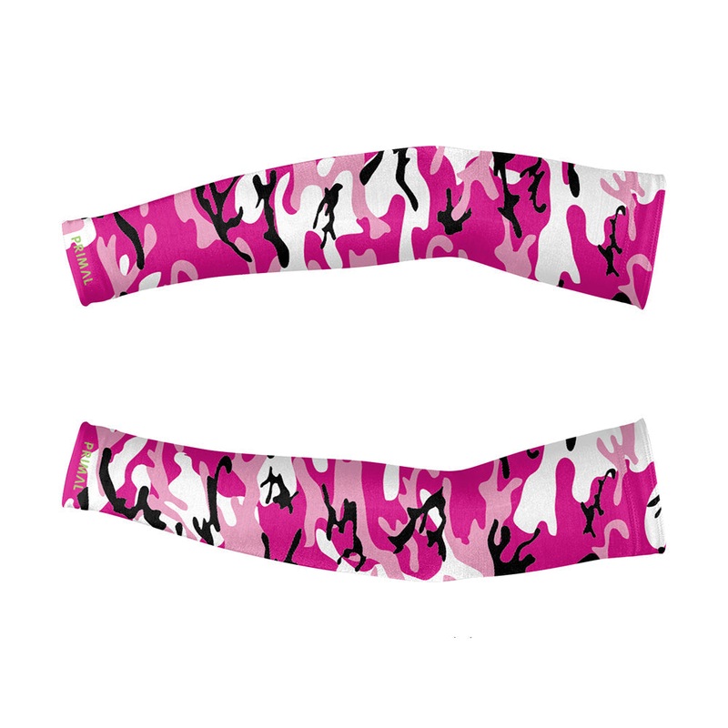 Womens Camo Cycling Arm Warmers – Pink
