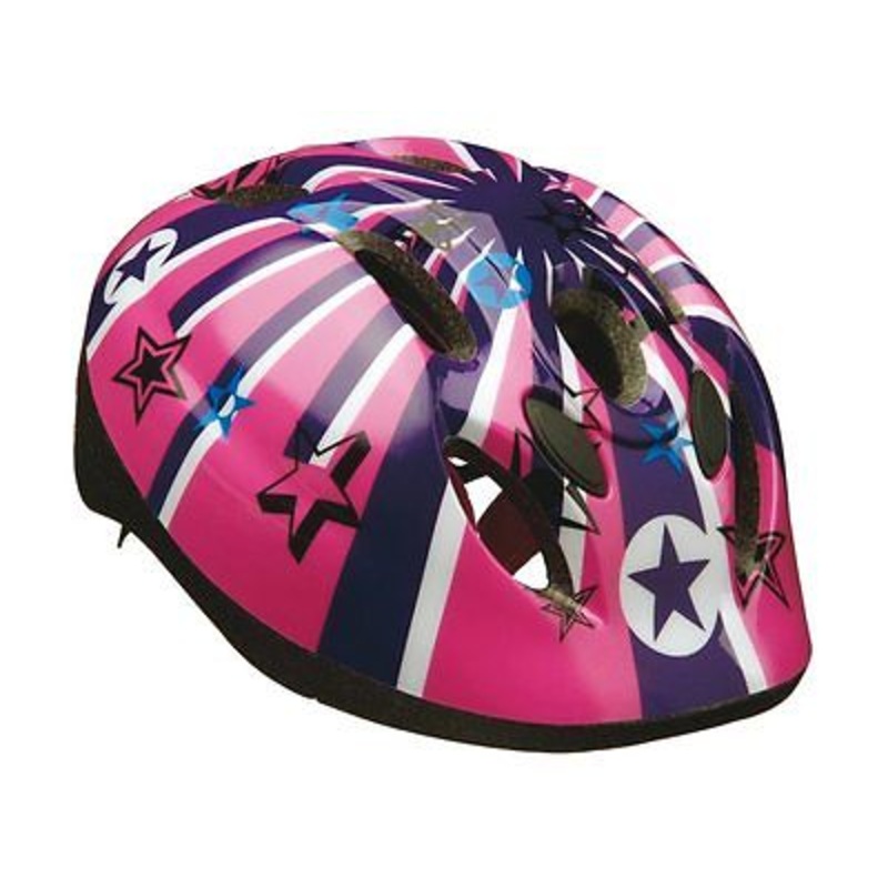 AGU CHILDREN’S CYCLING HELMET STAR&STRIPES PINK GIRLIE KIDS BIKE HELMET(52-56cm)