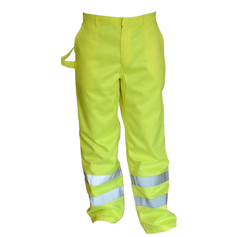 WOWOW HI VIZ FLUORESCENT YELLOW TROUSERS HEAVY DUTY WORK WEAR VARIOUS SIZES NOT WATERPROOF