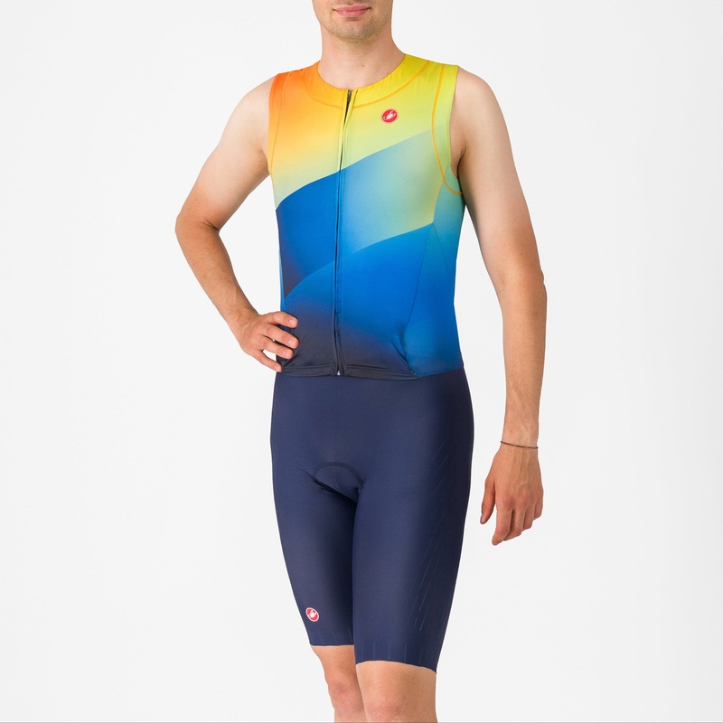 Body senza maniche Castelli Free Sanremo 3 Suit – Blu